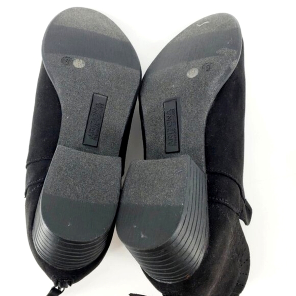 Arizona Jean Co. Women's 9M Julian Black Suede Slip-on Round Toe Ankle Booties - Picture 3 of 8